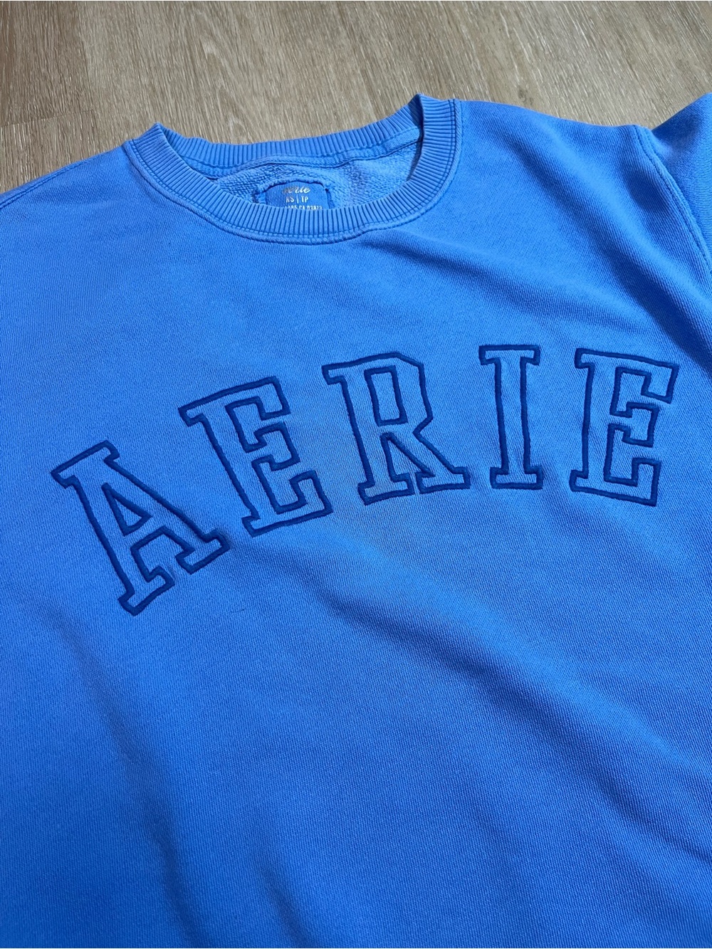 Aerie Gorgeous Oversized Blue Pullover Chic Minimalist Sweatshirt